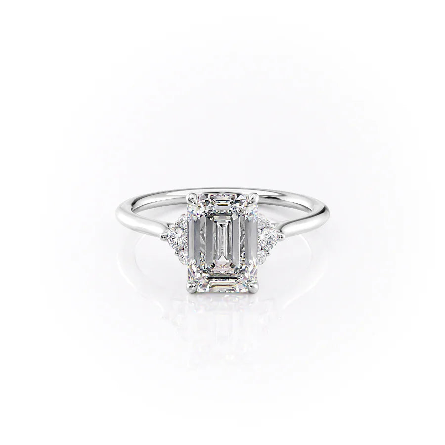 The Victoria Set With A 1.5 Carat Emerald Moissanite