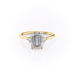 The Victoria Set With A 1 Carat Emerald Lab Diamond