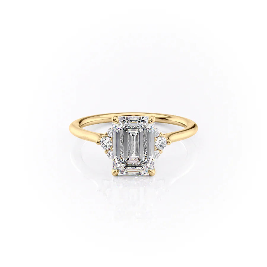 The Victoria Set With A 3 Carat Emerald Lab Diamond