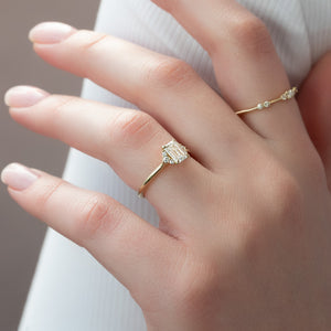 The Victoria Set With A 2 Carat Emerald Lab Diamond