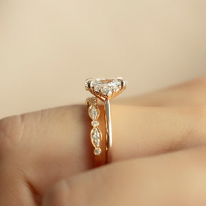 The Victoria Set With A 2 Carat Oval Lab Diamond