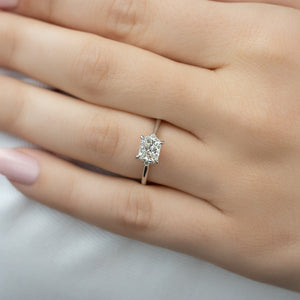 The Victoria Set With A 2 Carat Princess Lab Diamond