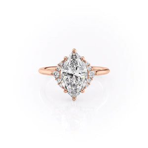 The Victoria Set With A 3 Carat Marquise Lab Diamond