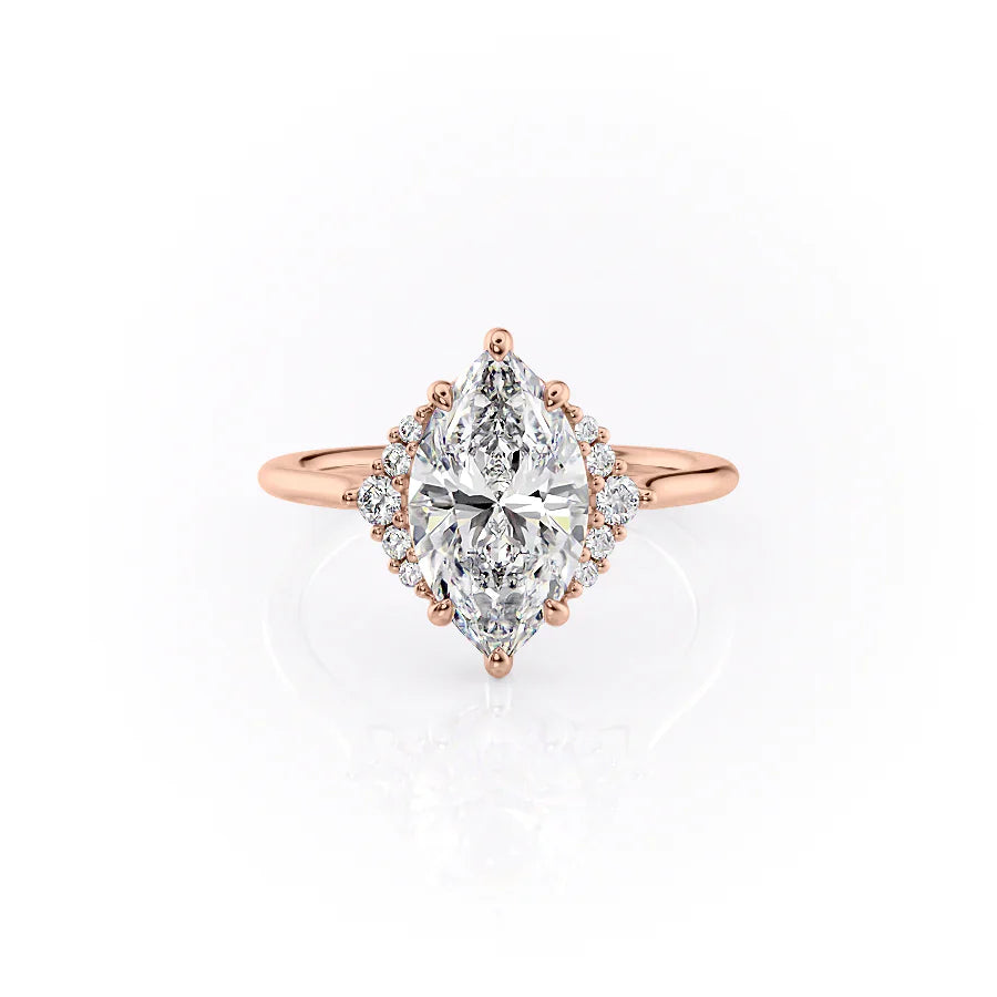 The Victoria Set With A 1.5 Carat Marquise Moissanite
