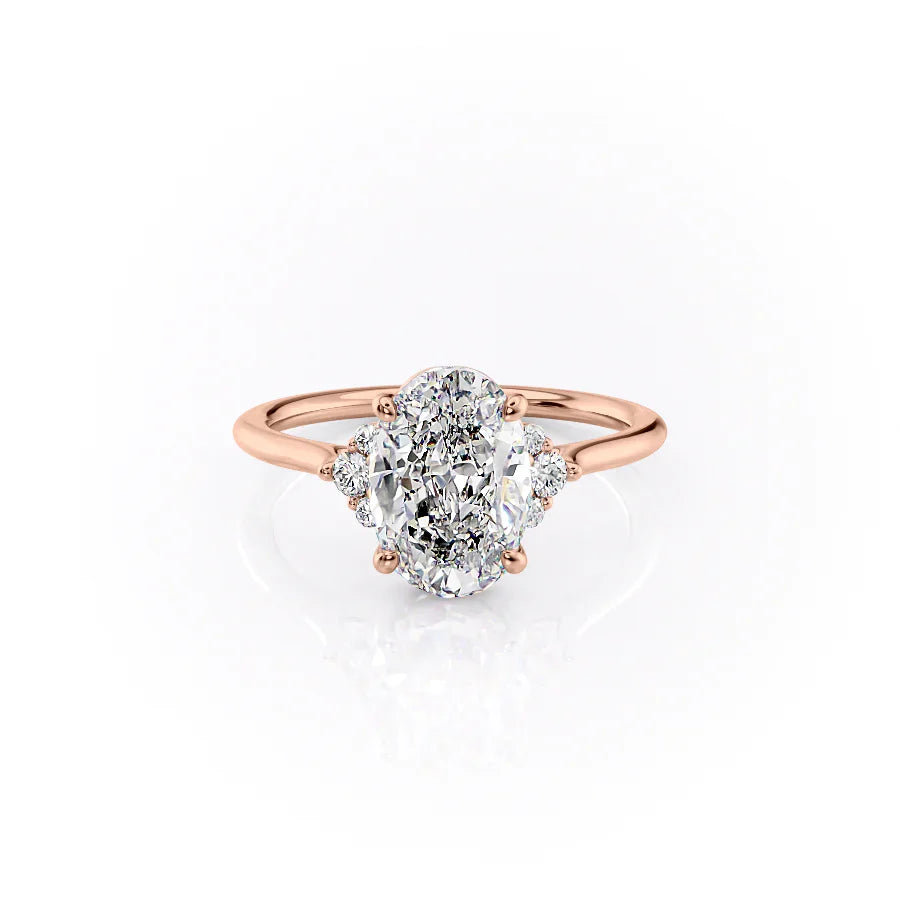 The Victoria Set With A 1.5 Carat Oval Lab Diamond