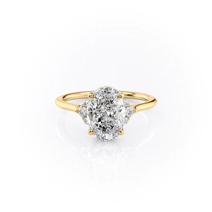 The Victoria Set With A 1 Carat Oval Lab Diamond