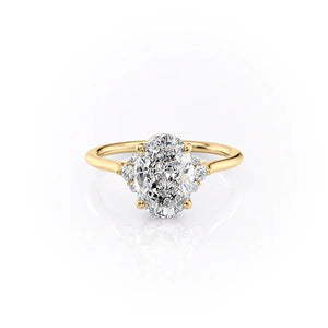 The Victoria Set With A 3.5 Carat Oval Moissanite