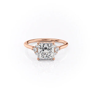 The Victoria Set With A 1.5 Carat Princess Moissanite