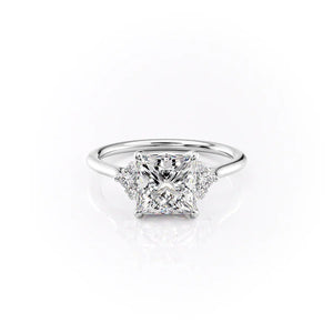 The Victoria Set With A 4.5 Carat Princess Moissanite
