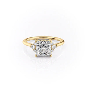 The Victoria Set With A 3.5 Carat Princess Moissanite