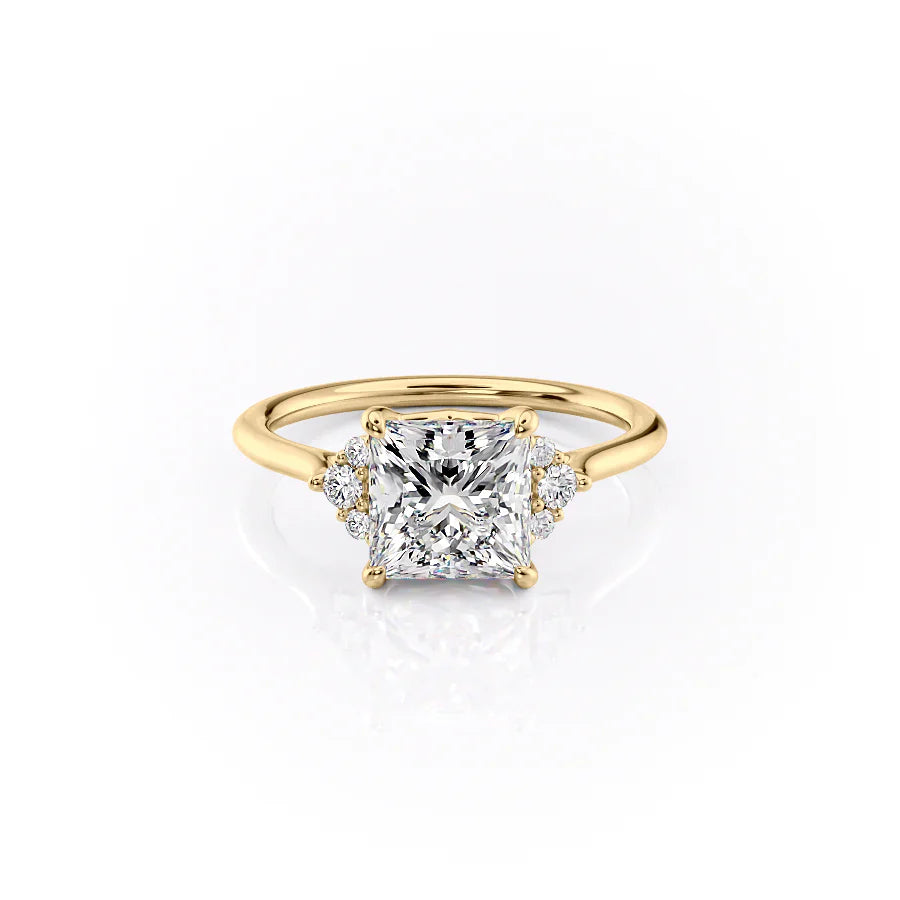The Victoria Set With A 1.5 Carat Princess Moissanite