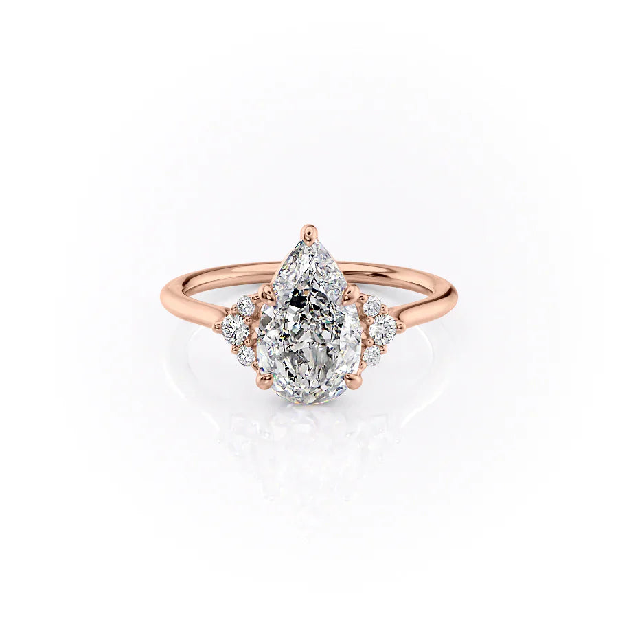 The Victoria Set With A 2.5 Carat Pear Moissanite