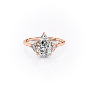 The Victoria Set With A 2.5 Carat Pear Lab Diamond