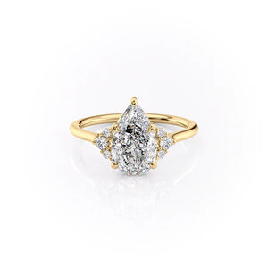 The Victoria Set With A 1.5 Carat Pear Moissanite
