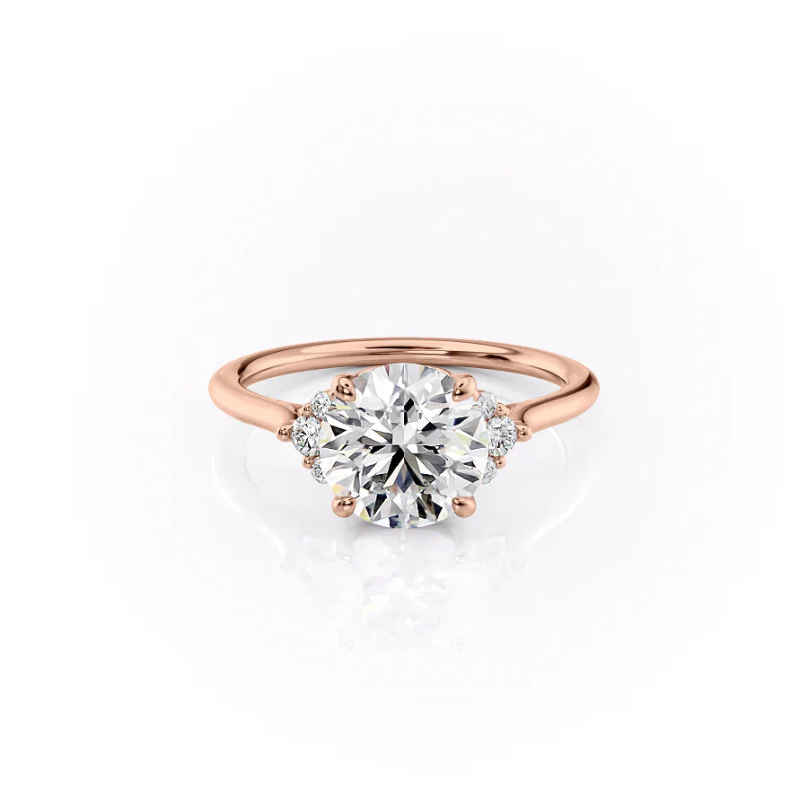The Victoria Set With A 4.5 Carat Round Moissanite