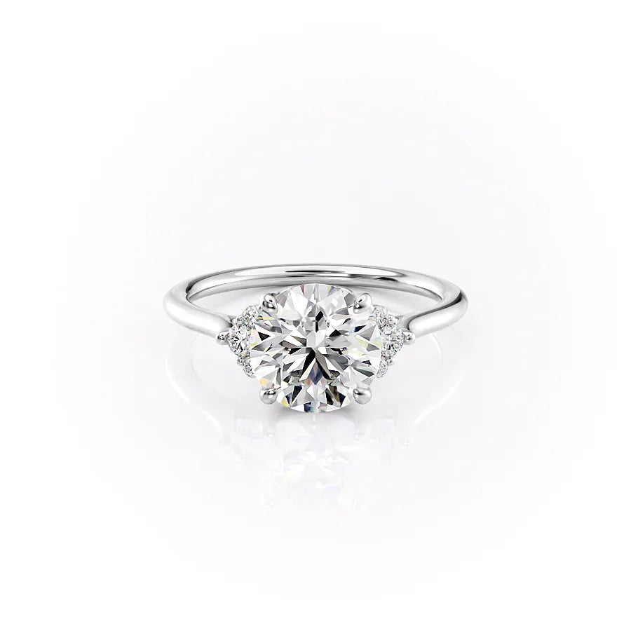 The Victoria Set With A 1.5 Carat Round Moissanite