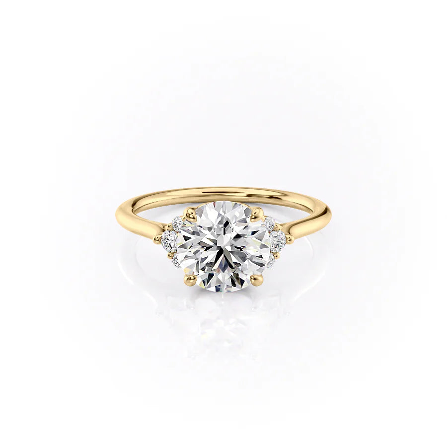 The Victoria Set With A 2.5 Carat Round Moissanite