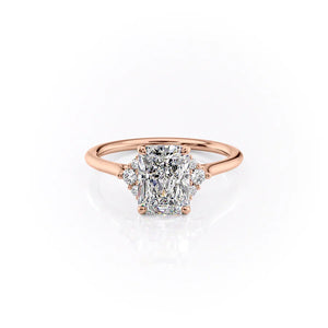 The Victoria Set With A 2.5 Carat Radiant Moissanite