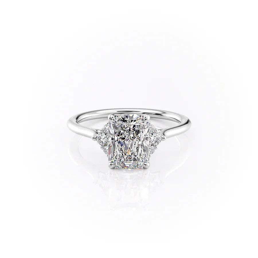 The Victoria Set With A 4.5 Carat Radiant Moissanite