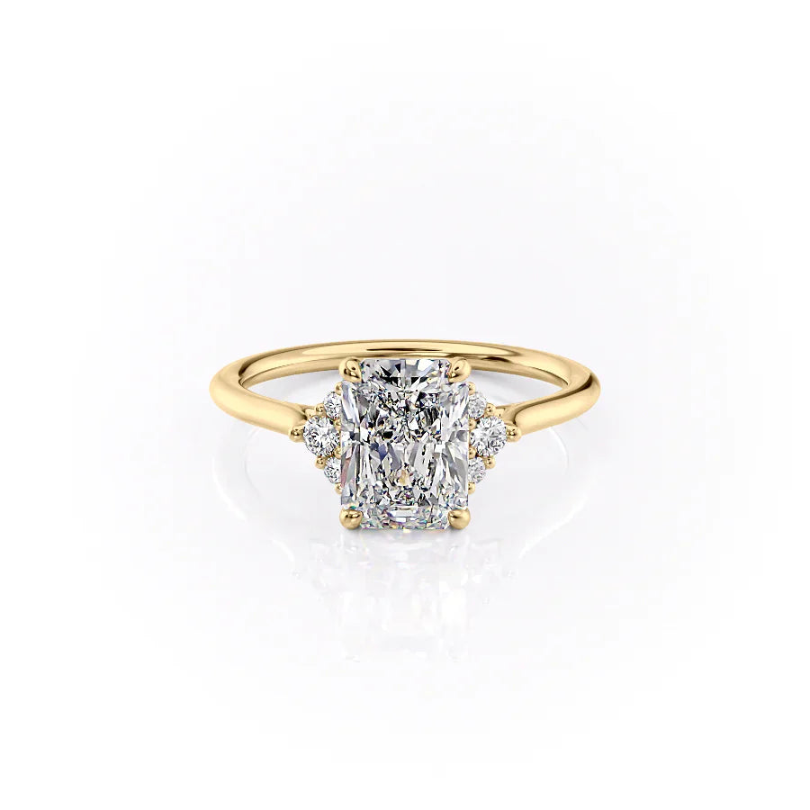 The Victoria Set With A 1 Carat Radiant Lab Diamond