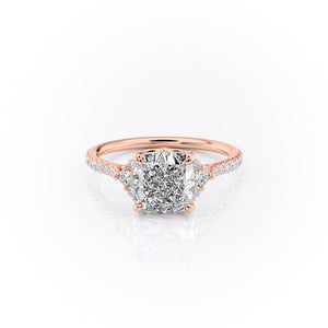 The Pave Victoria Set With A 2.5 Carat Cushion Lab Diamond