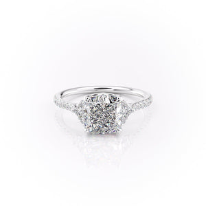 The Pave Victoria Set With A 4.5 Carat Cushion Moissanite