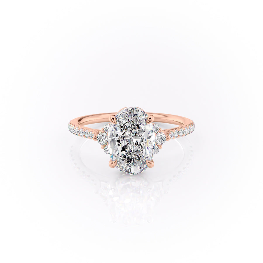 The Pave Victoria Set With A 1.5 Carat Oval Lab Diamond