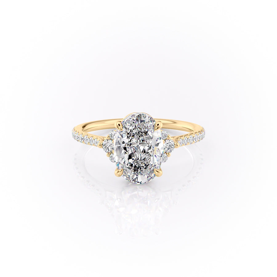 The Pave Victoria Set With A 3 Carat Oval Lab Diamond