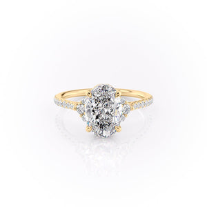 The Pave Victoria Set With A 3 Carat Oval Lab Diamond