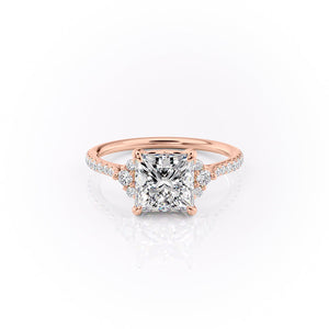 The Pave Victoria Set With A 1 Carat Princess Lab Diamond