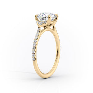 The Pave Victoria Set With A 1 Carat Princess Lab Diamond