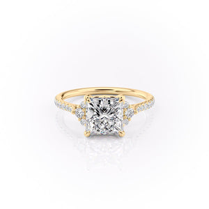 The Pave Victoria Set With A 1.5 Carat Princess Moissanite