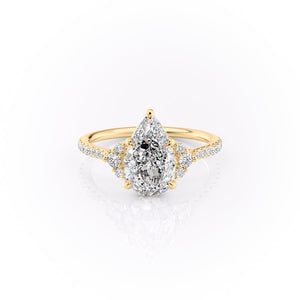 The Pave Victoria Set With A 2.5 Carat Pear Lab Diamond