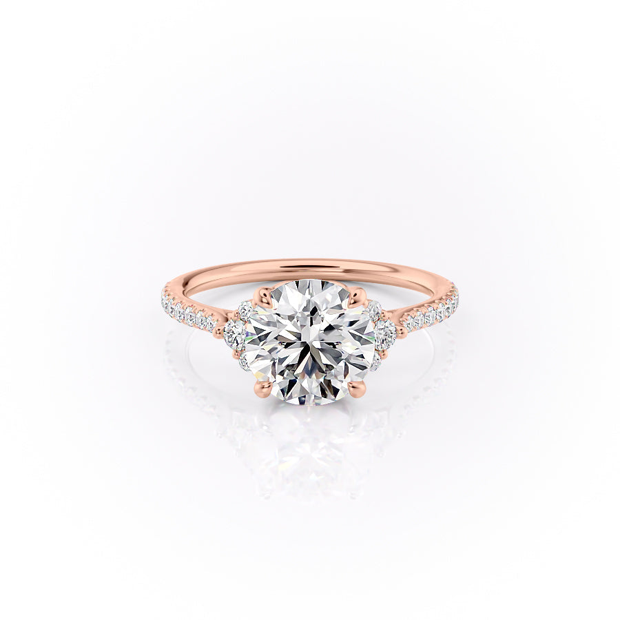 The Pave Victoria Set With A 1.5 Carat Round Lab Diamond