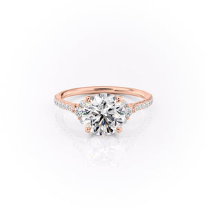 The Pave Victoria Set With A 2.5 Carat Round Moissanite