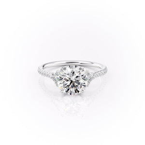 The Pave Victoria Set With A 1.5 Carat Round Lab Diamond
