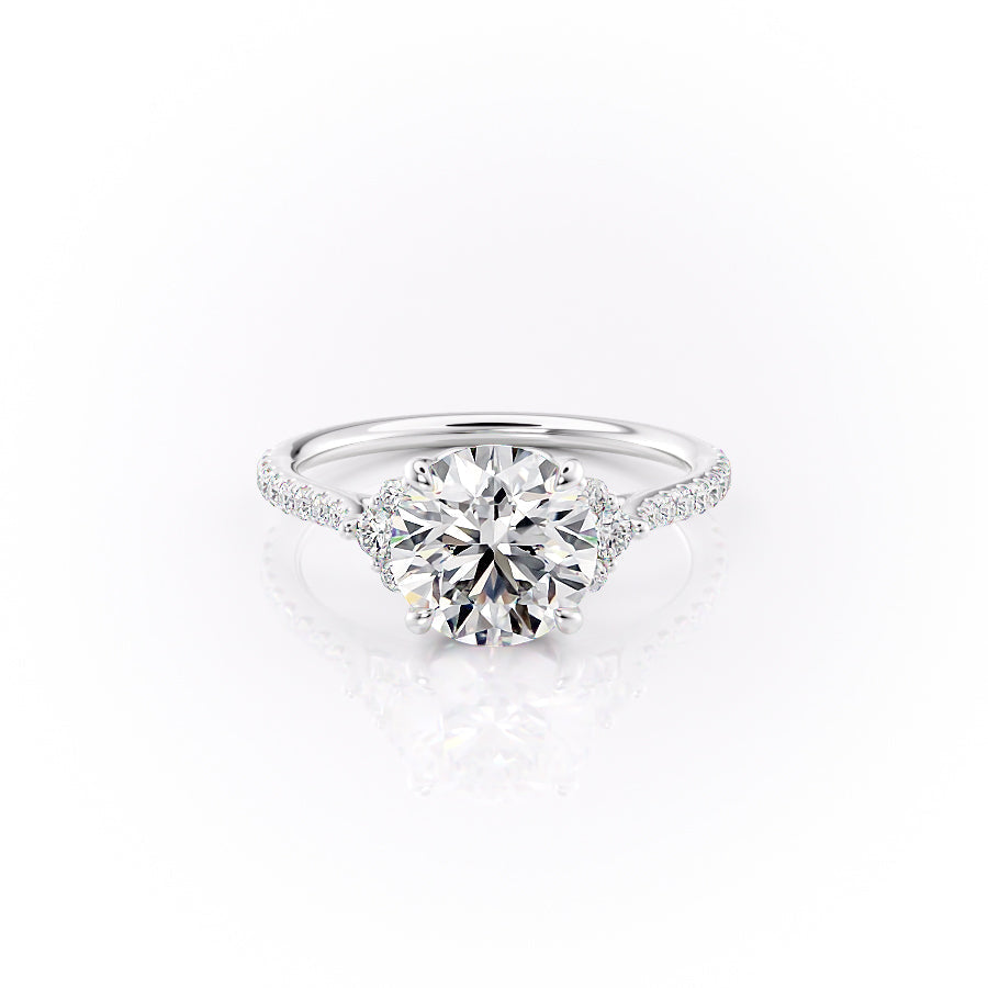 The Pave Victoria Set With A 1 Carat Round Lab Diamond