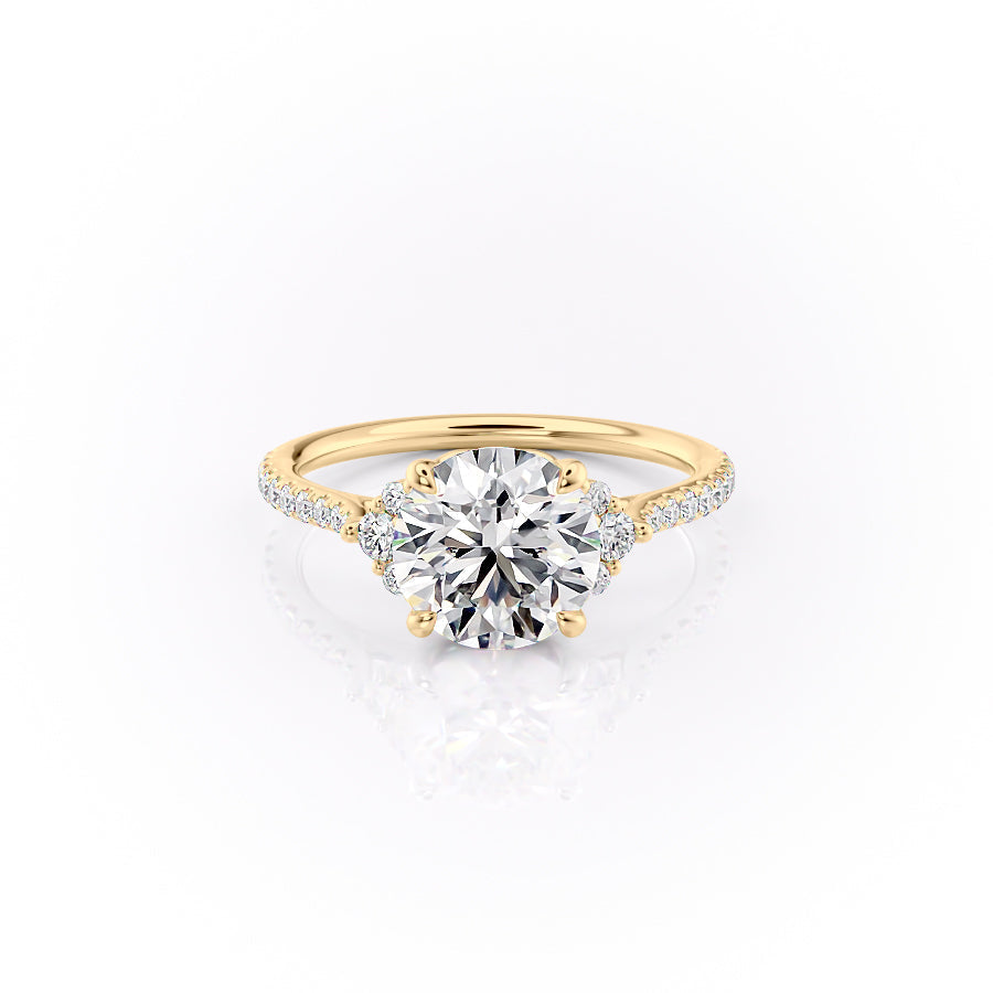 The Pave Victoria Set With A 2.5 Carat Round Lab Diamond