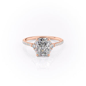 The Pave Victoria Set With A 3.5 Carat Radiant Moissanite