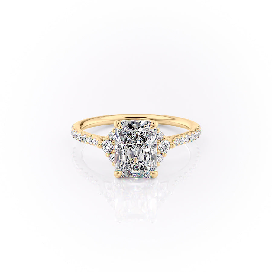 The Pave Victoria Set With A 1.5 Carat Radiant Lab Diamond