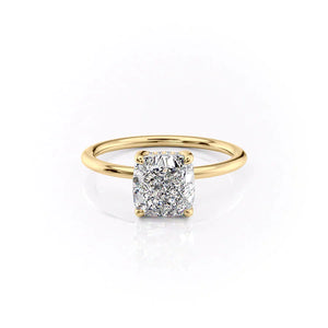 The Sarah Set With A 1.5 Carat Cushion Moissanite
