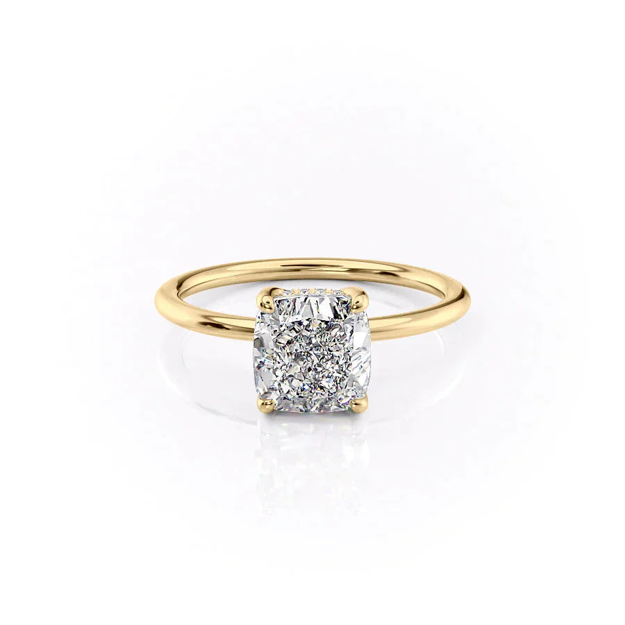 The Sarah Set With A 3.5 Carat Cushion Moissanite