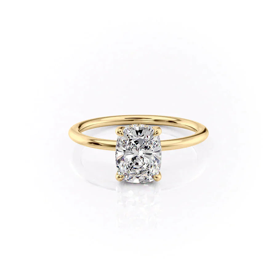 The Sarah Set With A 3 Carat Elongated Cushion Lab Diamond