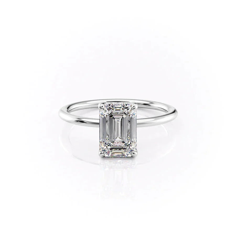 The Sarah Set With A Emerald Moissanite