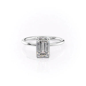 The Sarah Set With A 1 Carat Emerald Lab Diamond
