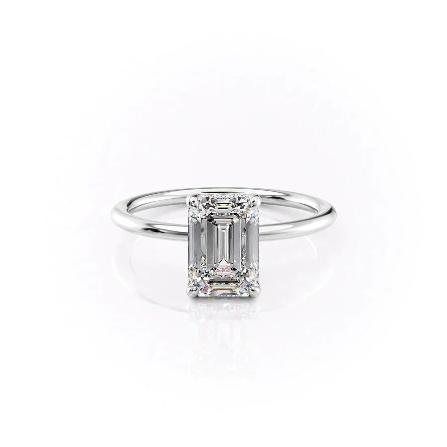 The Sarah Set With A 2.5 Carat Emerald Lab Diamond