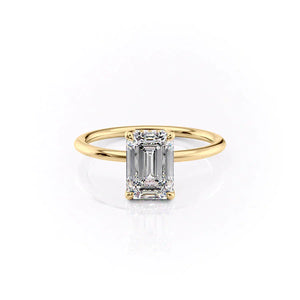The Sarah Set With A 1.5 Carat Emerald Lab Diamond