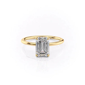 The Sarah Set With A Emerald Moissanite
