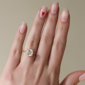 The Sarah Set With A 2 Carat Cushion Lab Diamond