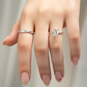 The Sarah Set With A 2 Carat Emerald Lab Diamond
